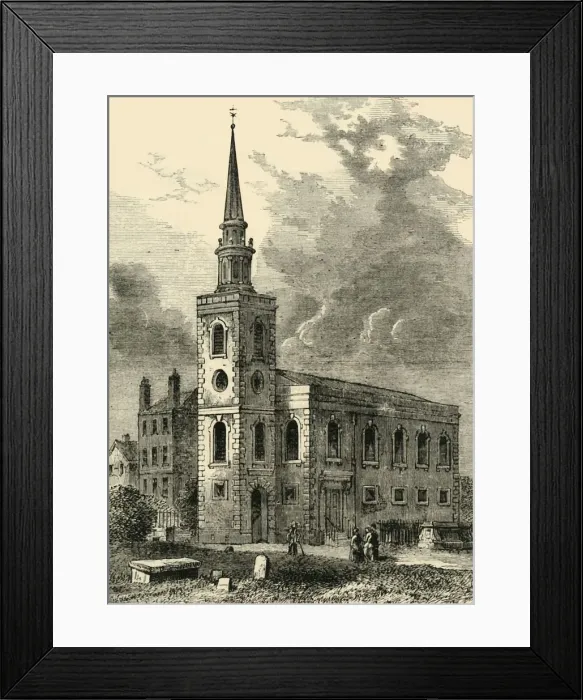 Framed Print : Rotherhithe Church, 1750, (c1878). Creator: Unknown Framed Print : Rotherhithe Church, 1750, (c1878). Creator: Unknown