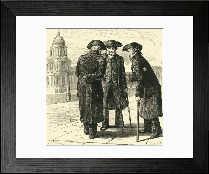 Framed Print : Group of Greenwich Pensioners, (c1878). Creator: Unknown Framed Print : Group of Greenwich Pensioners, (c1878). Creator: Unknown