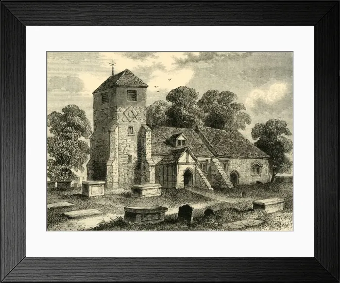 Framed Print : Lee Church in 1795, (c1878). Creator: Unknown Framed Print : Lee Church in 1795, (c1878). Creator: Unknown