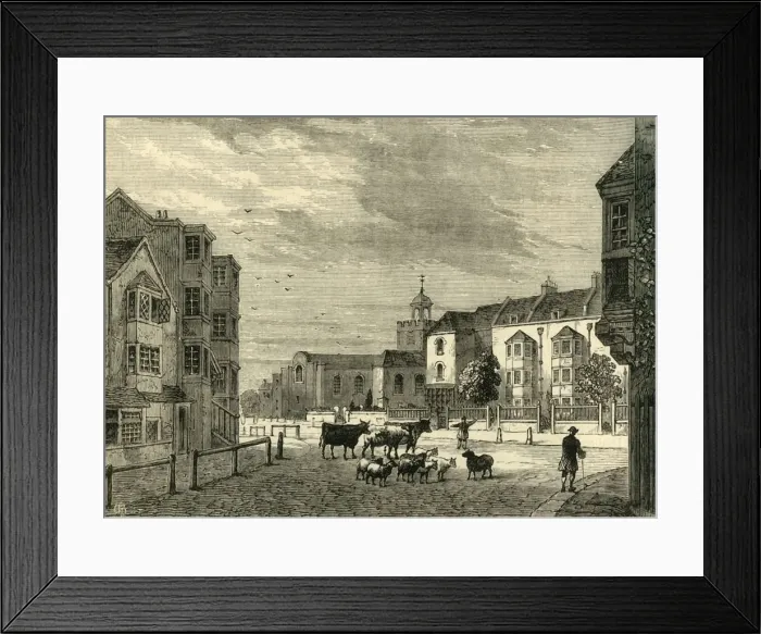 Framed Print : Newington Butts in 1820, (c1878). Creator: Unknown Framed Print : Newington Butts in 1820, (c1878). Creator: Unknown