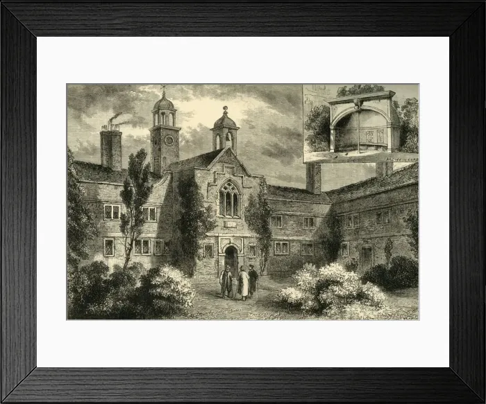 Framed Print : The Fishmongers Almshouses in 1850, (c1878). Creator: Unknown Framed Print : The Fishmongers Almshouses in 1850, (c1878). Creator: Unknown