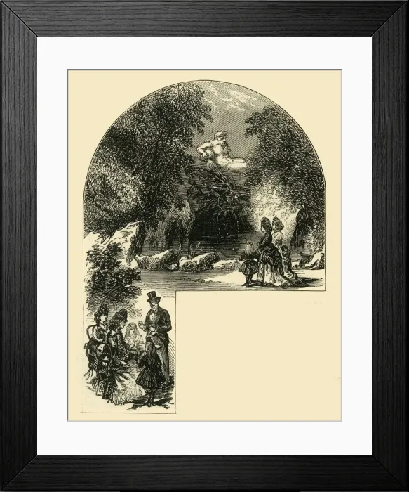 Framed Print : Fountain in the Surrey Gardens, (c1878). Creator: Unknown Framed Print : Fountain in the Surrey Gardens, (c1878). Creator: Unknown
