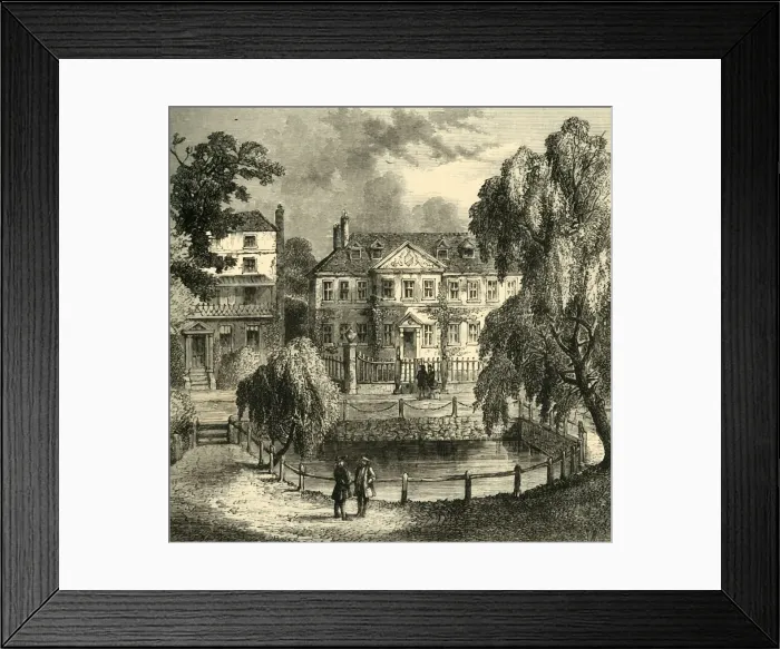 Framed Print : The Old House on the Green, (c1878). Creator: Unknown Framed Print : The Old House on the Green, (c1878). Creator: Unknown