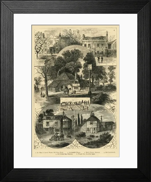 Framed Print : Views in Camberwell and Dulwich, (c1878). Creator: Unknown Framed Print : Views in Camberwell and Dulwich, (c1878). Creator: Unknown