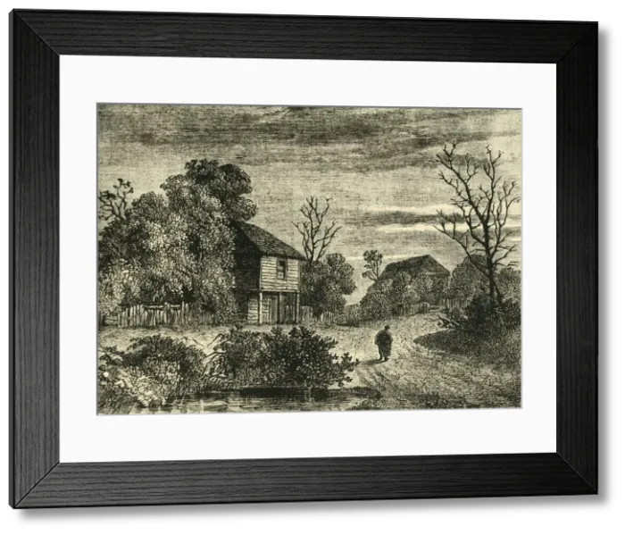 Framed Print : Margaret Finchs Cottage, Norwood in 1808, (c1878). Creator: Unknown Framed Print : Margaret Finchs Cottage, Norwood in 1808, (c1878). Creator: Unknown