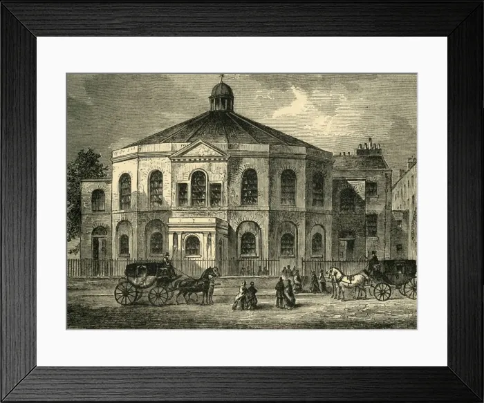 Framed Print : Rowland Hills Chapel in 1814, (c1878). Creator: Unknown Framed Print : Rowland Hills Chapel in 1814, (c1878). Creator: Unknown