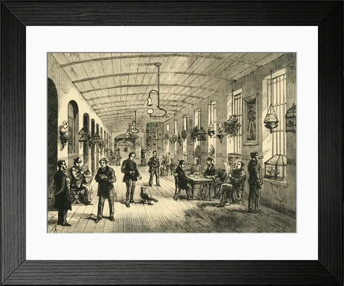 Framed Print : A Ward in Bethlehem Hospital, (c1878). Creator: Unknown Framed Print : A Ward in Bethlehem Hospital, (c1878). Creator: Unknown