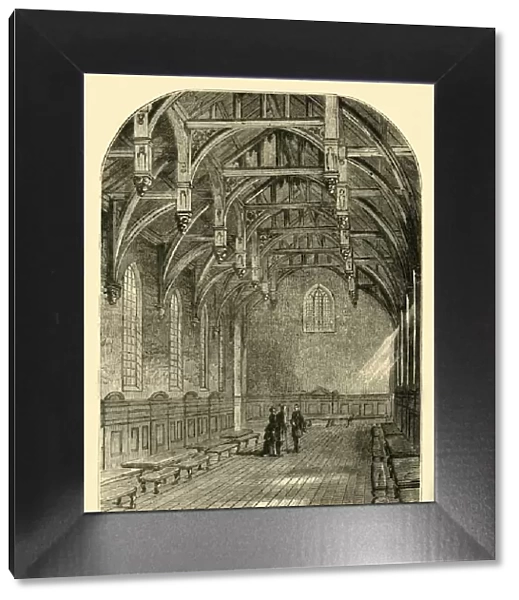 Interior of the Great Hall, Lambeth Palace, 1800, (c1878). Creator: Unknown