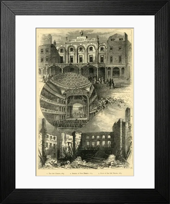 Framed Print : The Surrey Theatre, (c1878). Creator: Unknown Framed Print : The Surrey Theatre, (c1878). Creator: Unknown