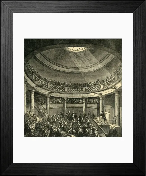 Framed Print : Interior of the Rotunda, Blackfriars Road, in 1820, (c1878). Creator: Unknown Framed Print : Interior of the Rotunda, Blackfriars Road, in 1820, (c1878). Creator: Unknown