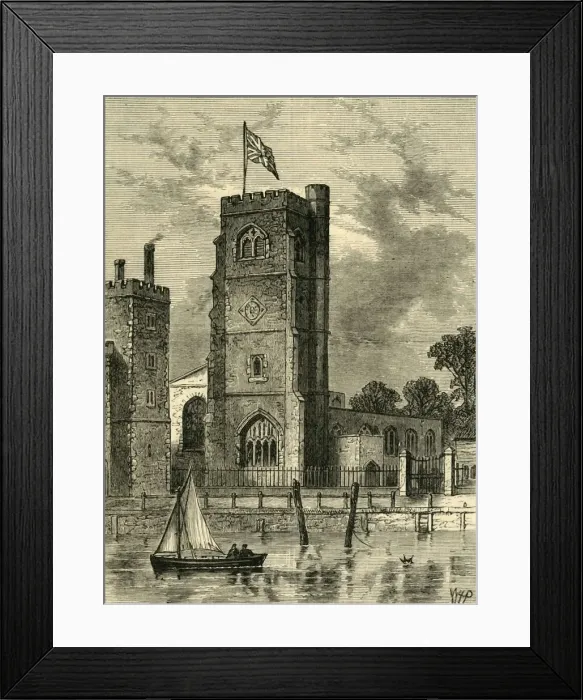 Framed Print : Lambeth Church (1825), (c1878). Creator: Unknown Framed Print : Lambeth Church (1825), (c1878). Creator: Unknown