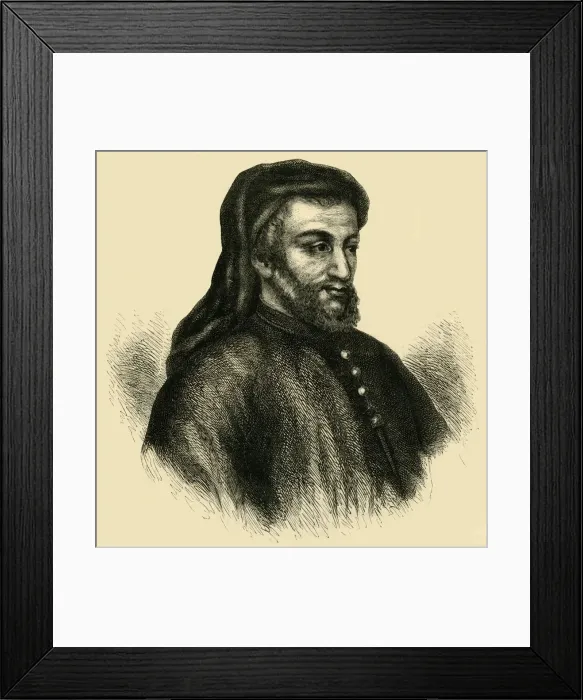 Framed Print : Geoffrey Chaucer, (c1878). Creator: Unknown Framed Print : Geoffrey Chaucer, (c1878). Creator: Unknown