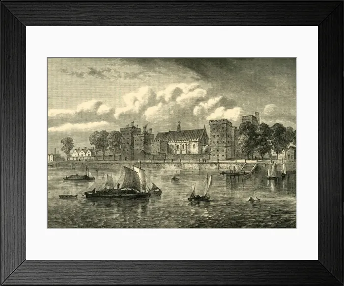 Framed Print : Lambeth Palace from the River, 1709, (c1878). Creator: Unknown Framed Print : Lambeth Palace from the River, 1709, (c1878). Creator: Unknown