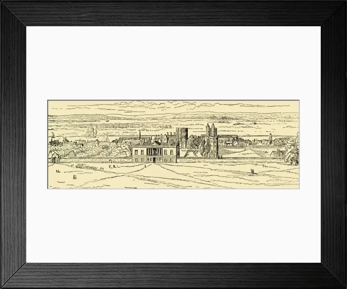 Framed Print : Old View of Greenwich Palace. (After Hollar. ), (c1878). Creator: Unknown Framed Print : Old View of Greenwich Palace. (After Hollar. ), (c1878). Creator: Unknown