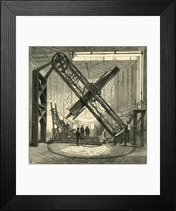 Framed Print : The Great Equatorial Telescope in the Dome, Greenwich Observatory, (c1878). Creator: Unknown Framed Print : The Great Equatorial Telescope in the Dome, Greenwich Observatory, (c1878). Creator: Unknown
