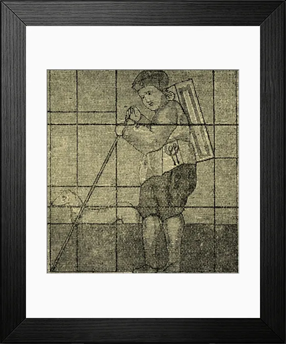 Framed Print : The Pedlar and his Dog, formerly in Lambeth Church, (c1878). Creator: Unknown