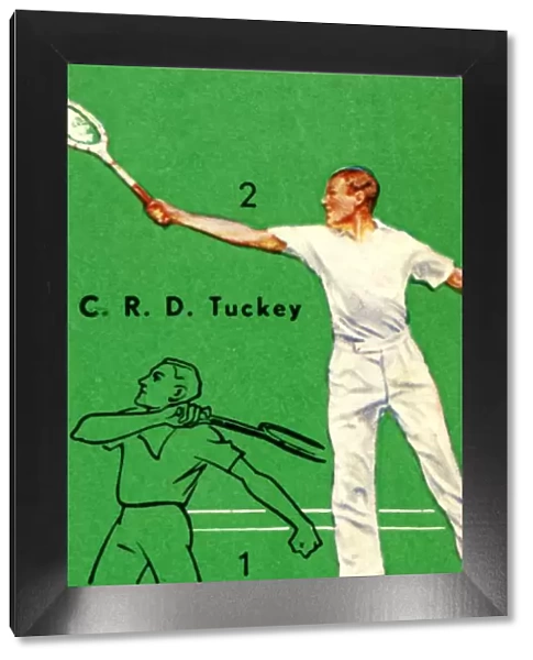 C. R. D. Tuckey - Backhand Smash, c1935. Creator: Unknown
