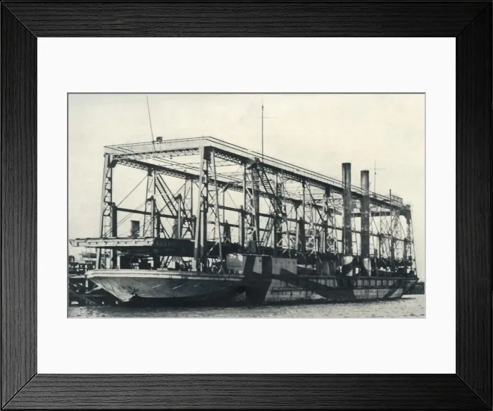 Framed Print : A Floating Railway, 1922. Creator: Unknown Framed Print : A Floating Railway, 1922. Creator: Unknown