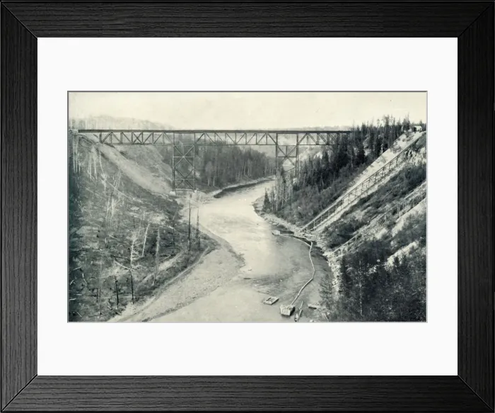 Framed Print : The Loftiest Bridge East of the Rocky Mountains, 1922. Creator: Unknown Framed Print : The Loftiest Bridge East of the Rocky Mountains, 1922. Creator: Unknown