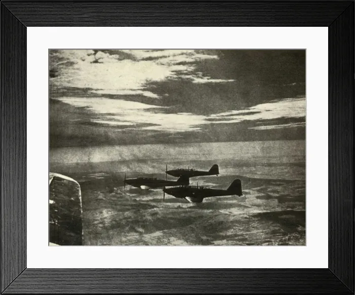 Framed Print : Battles Returning from a Raid, 1939-1940, (1941). Creator: Unknown Framed Print : Battles Returning from a Raid, 1939-1940, (1941). Creator: Unknown