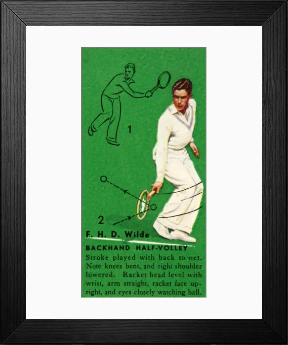 Framed Print : F. H. D. Wilde - Backhand Half-Volley, c1935. Creator: Unknown Framed Print : F. H. D. Wilde - Backhand Half-Volley, c1935. Creator: Unknown