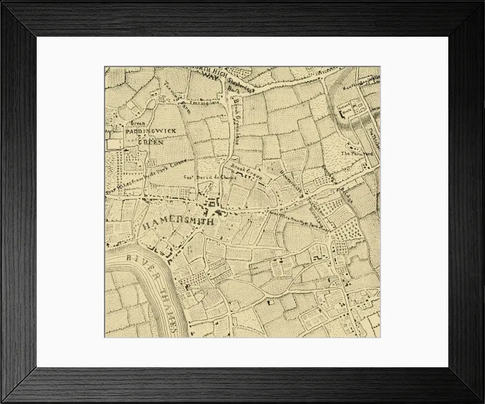 Framed Print : Hammersmith in 1746, (c1878). Creator: Unknown Framed Print : Hammersmith in 1746, (c1878). Creator: Unknown