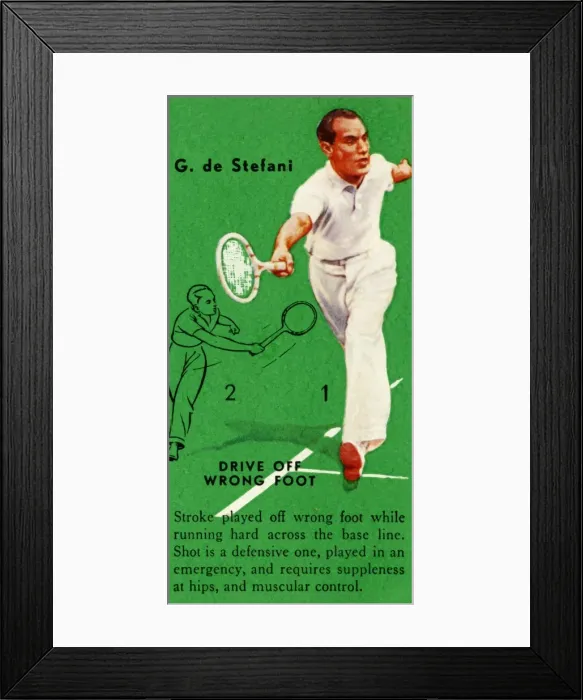 Framed Print : G. de Stefani - Drive Off Wrong Foot, c1935. Creator: Unknown Framed Print : G. de Stefani - Drive Off Wrong Foot, c1935. Creator: Unknown