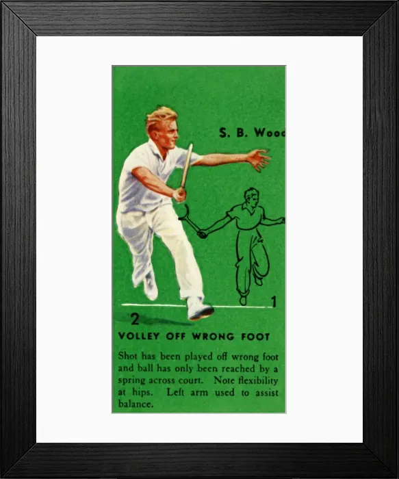 Framed Print : S. B. Wood - Volley Off Wrong Foot, c1935. Creator: Unknown Framed Print : S. B. Wood - Volley Off Wrong Foot, c1935. Creator: Unknown