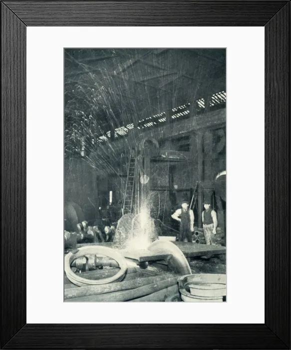 Framed Print : Sawing Cold Steel, 1922. Creator: Unknown Framed Print : Sawing Cold Steel, 1922. Creator: Unknown