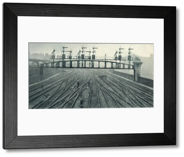 Framed Print : A Bridge of Signals, 1922. Creator: Unknown Framed Print : A Bridge of Signals, 1922. Creator: Unknown