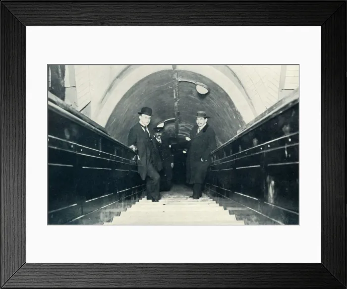 Framed Print : A Moving Staircase, 1922. Creator: Unknown Framed Print : A Moving Staircase, 1922. Creator: Unknown