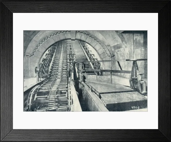 Framed Print : An Escalator in Course of Construction, 1922. Creator: Unknown Framed Print : An Escalator in Course of Construction, 1922. Creator: Unknown