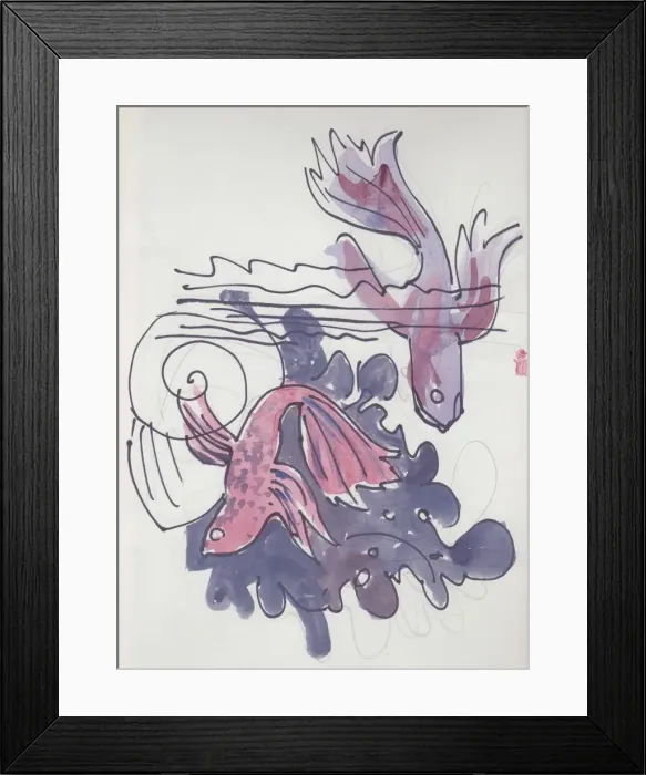Framed Print : Fish study, c1970. Creator: Shirley Markham Framed Print : Fish study, c1970. Creator: Shirley Markham