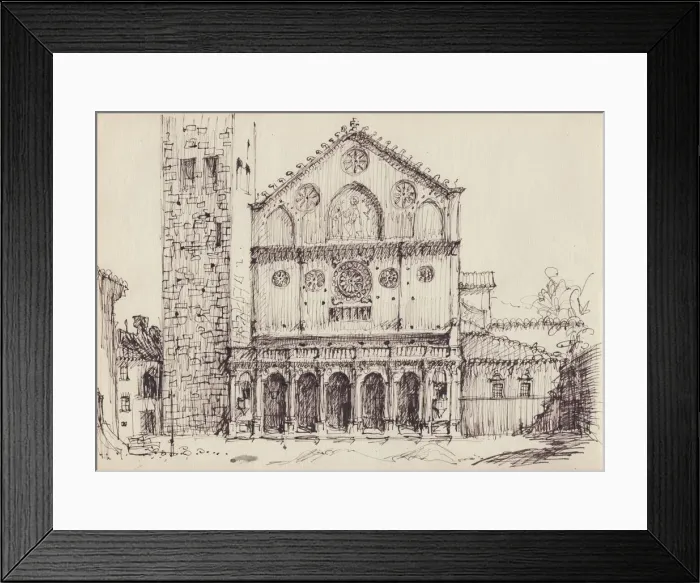 Framed Print : Romanesque church, Italy, c1950. Creator: Shirley Markham Framed Print : Romanesque church, Italy, c1950. Creator: Shirley Markham