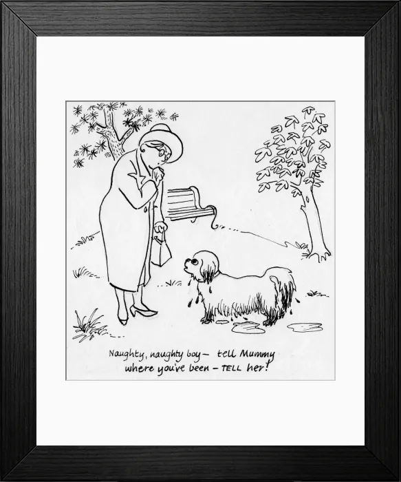 Framed Print : Woman with dog, c1950. Creator: Shirley Markham Framed Print : Woman with dog, c1950. Creator: Shirley Markham