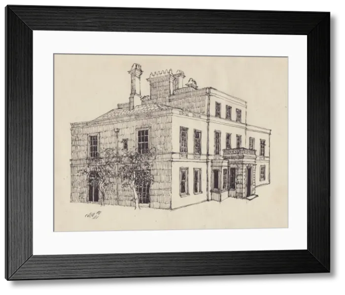 Framed Print : Georgian house, c1950. Creator: Shirley Markham Framed Print : Georgian house, c1950. Creator: Shirley Markham