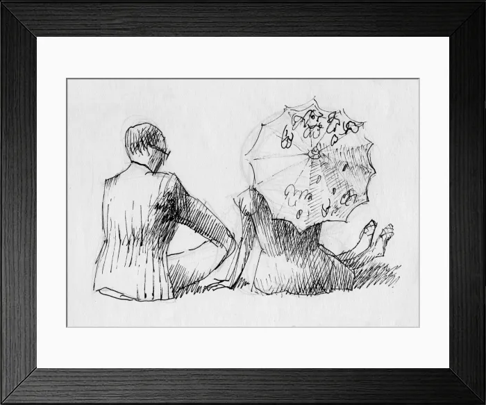 Framed Print : Seated couple from behind, c1950. Creator: Shirley Markham Framed Print : Seated couple from behind, c1950. Creator: Shirley Markham