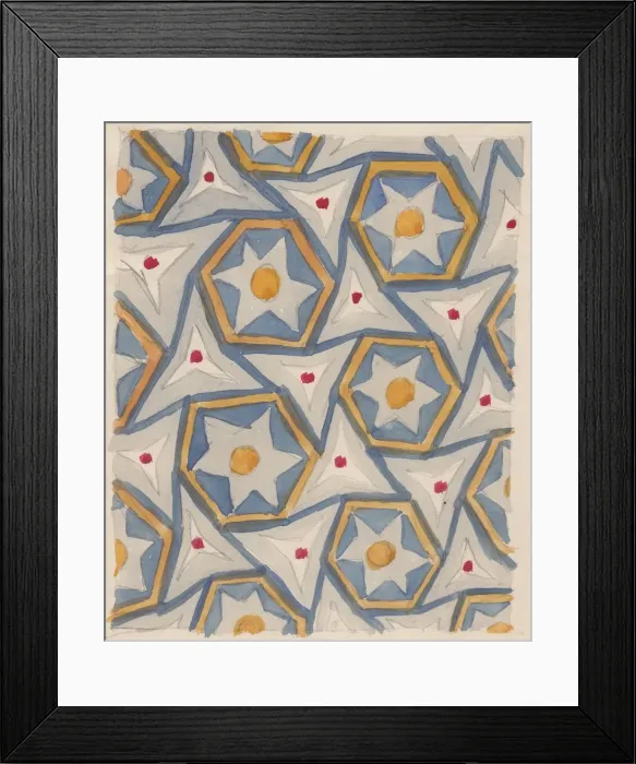 Framed Print : Persian design, c1950. Creator: Shirley Markham Framed Print : Persian design, c1950. Creator: Shirley Markham
