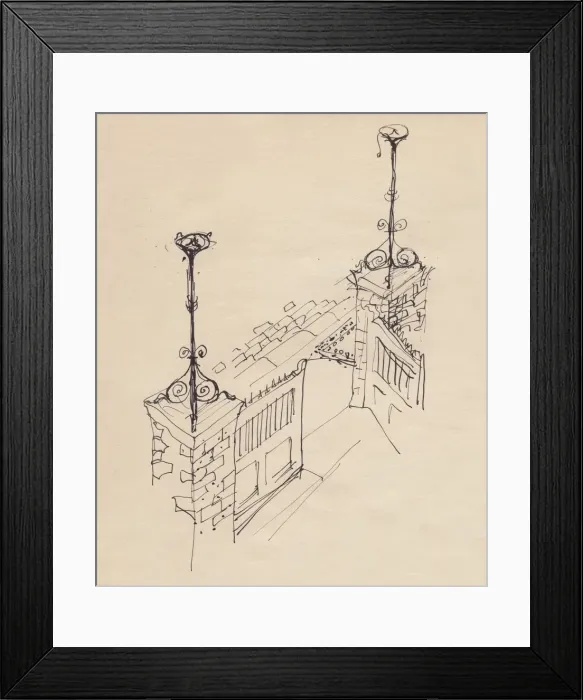 Framed Print : Double gate, c1950. Creator: Shirley Markham Framed Print : Double gate, c1950. Creator: Shirley Markham