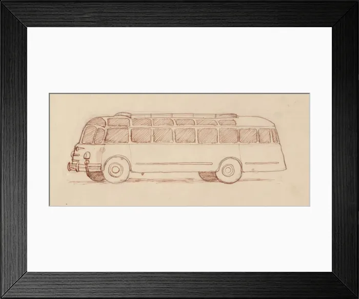 Framed Print : Bus, Paris, France, 1951. Creator: Shirley Markham Framed Print : Bus, Paris, France, 1951. Creator: Shirley Markham