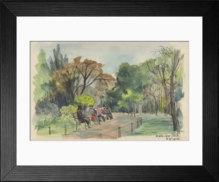 Framed Print : Waterlow Park, Highgate, c1950. Creator: Shirley Markham Framed Print : Waterlow Park, Highgate, c1950. Creator: Shirley Markham
