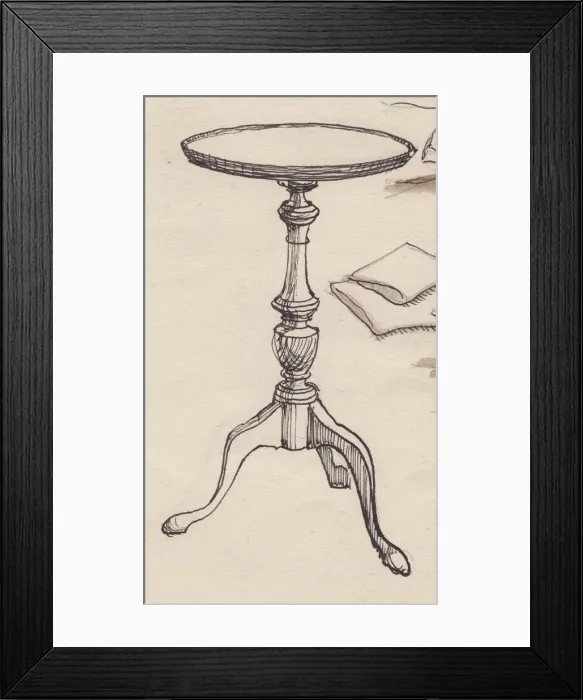Framed Print : Occasional table, 1951. Creator: Shirley Markham Framed Print : Occasional table, 1951. Creator: Shirley Markham