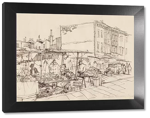 Market, Queens Crescent, c1950. Creator: Shirley Markham