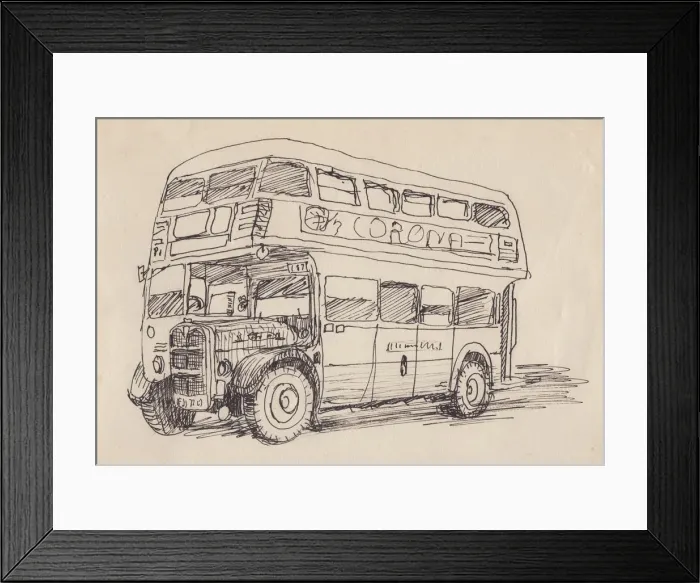 Framed Print : Routemaster bus, 1951. Creator: Shirley Markham Framed Print : Routemaster bus, 1951. Creator: Shirley Markham