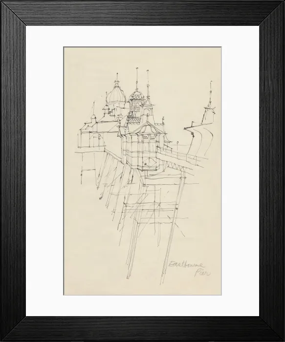 Framed Print : Eastbourne Pier, c1950. Creator: Shirley Markham Framed Print : Eastbourne Pier, c1950. Creator: Shirley Markham