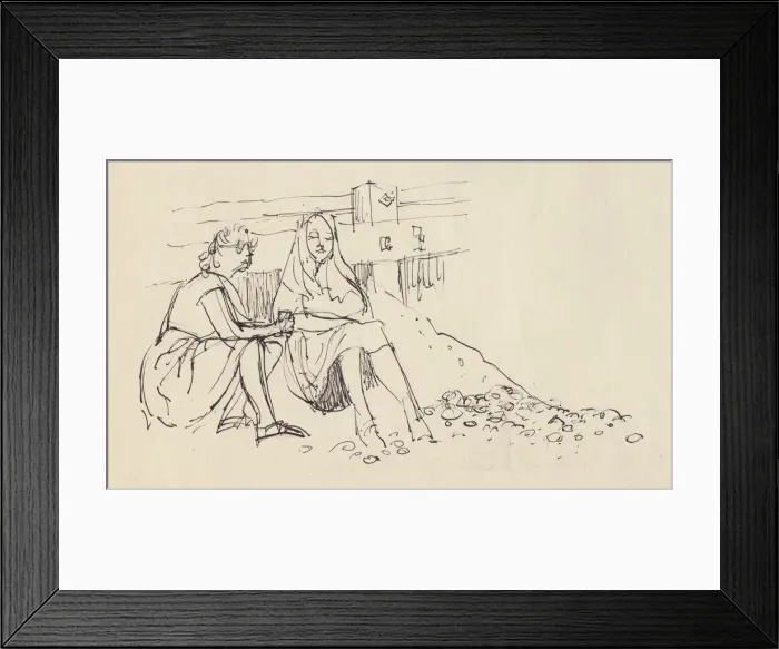 Framed Print : Women on the beach, south coast of England, c1950. Creator: Shirley Markham