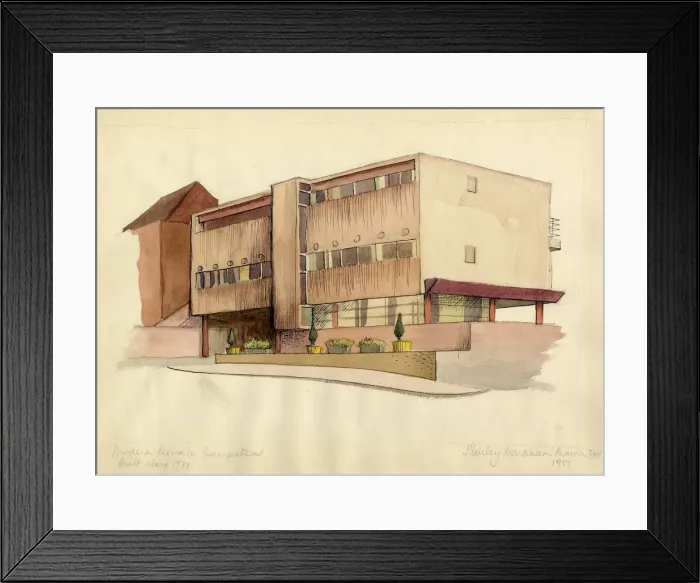 Framed Print : Modern house in Hampstead, (1951). Creator: Shirley Markham