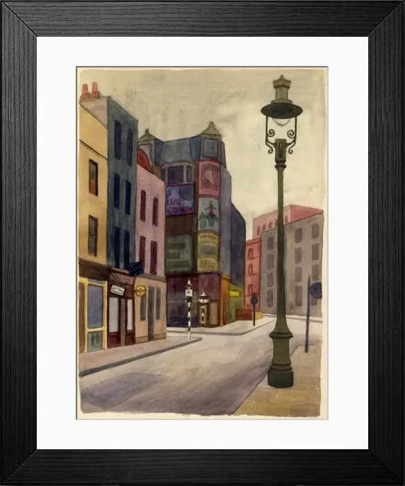 Framed Print : Lamppost, 1951. Creator: Shirley Markham Framed Print : Lamppost, 1951. Creator: Shirley Markham