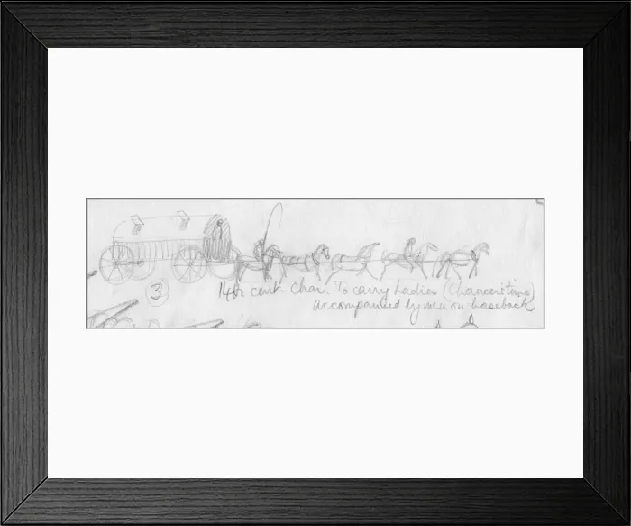 Framed Print : 14th century cart, c1950. Creator: Shirley Markham Framed Print : 14th century cart, c1950. Creator: Shirley Markham