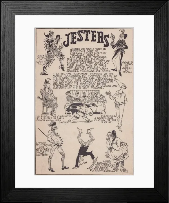 Framed Print : Jesters, c1955. Creator: Shirley Markham Framed Print : Jesters, c1955. Creator: Shirley Markham